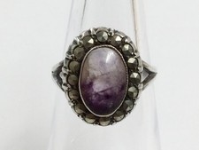 Antique Sterling Silver Blue