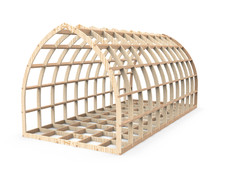 Gothic Arch (3m Width) Glamping Pod Frame Kit – CNC Cut | Garden Room Building
