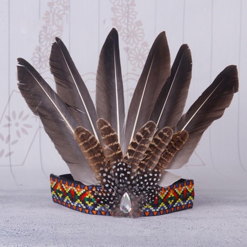 Feather headdress hairband - feather,