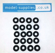 Corgi Mini 12mm O/D Black Repro Rubber Tyres fits Mini Corvair A60 Herald, Elan
