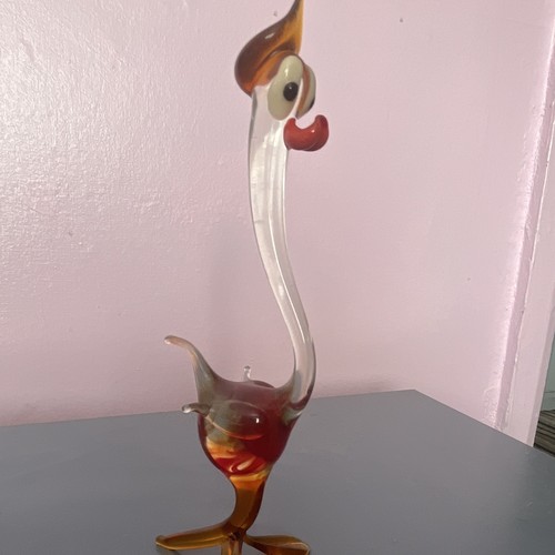 Art murano glass bird - ,