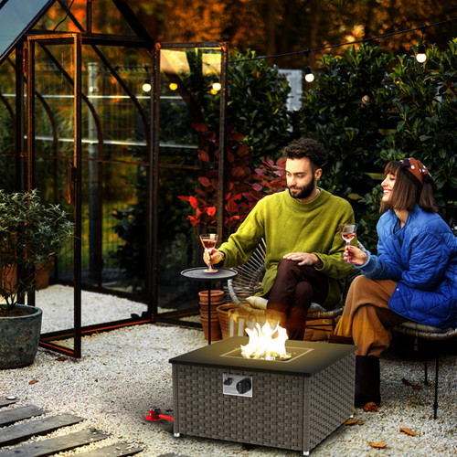 Gas fire pit - pit, table
