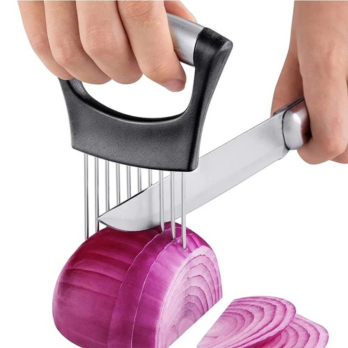 Stainless steel onion slicer - stainless,