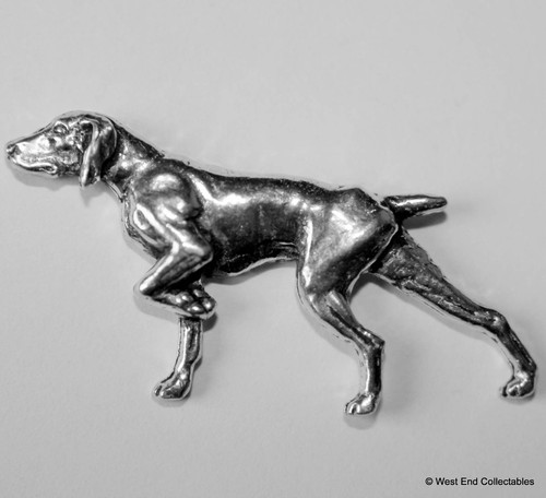 Pointer pewter pin brooch - brooch,