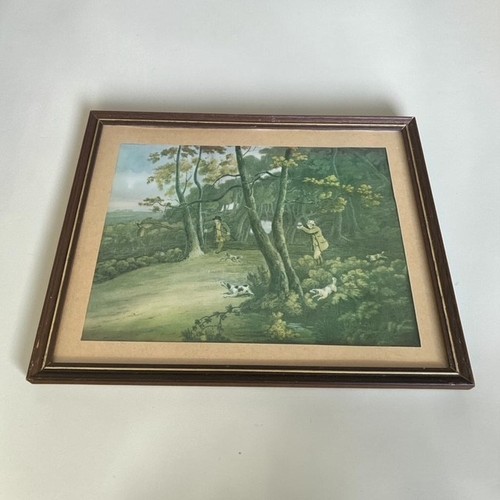 Vintage framed shooting print - vintage,