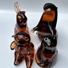 Joblot Wedgwood Amber Glass Cat Bear Otter Rabbit Spare Repair Craft AS IS
