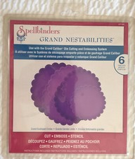 Spellbinders Grand Nestabilities Grand Scalloped Circles 6 Dies Scrapbooking New