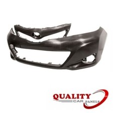 Front Bumper Primed Without Pdc & Washer Holes Toyota Yaris 2011-2014 Brand New