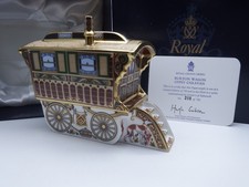 ROYAL CROWN DERBY BURTON WAGON GYPSY CARAVAN 1ST QUALITY