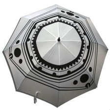 BLACK ROTOR on WHITE UMBRELLA - ROTARY WANKEL ENGINE RX7 RX8 R100 12A 13B 20B