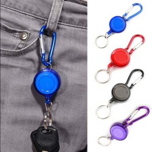 Retractable keyring pull ring - keyring,