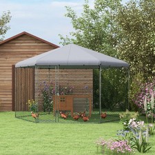 PawHut Walk-in Chicken Run w/