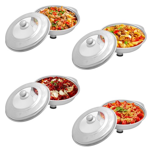 4pcs buffet dish trays round - trays,