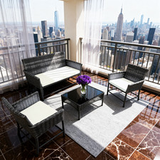 4-Piece Garden Sofa Set, Table