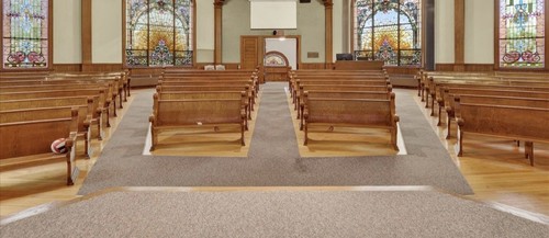 Complete set curved pews - complete, of