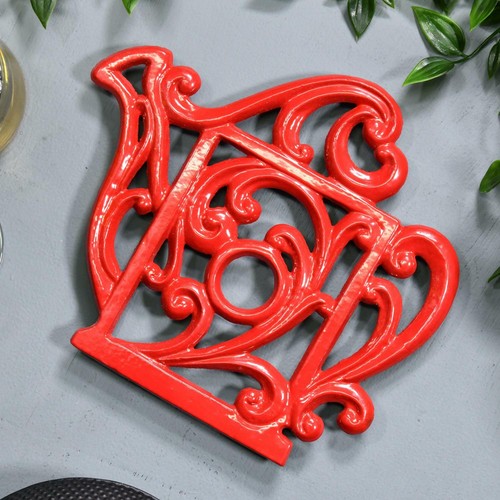 Red heavy duty cast - red, iron