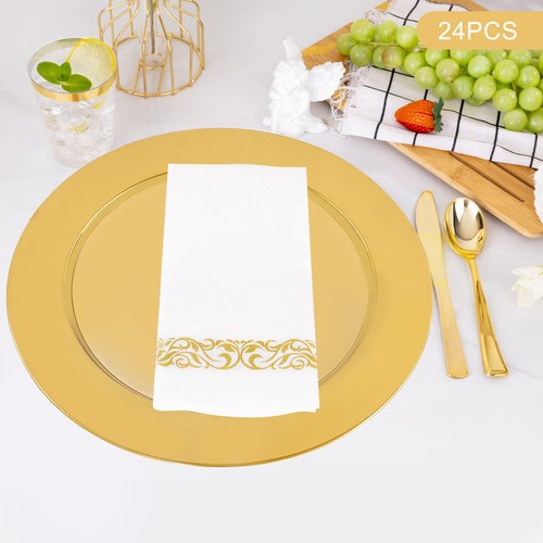 Inch gold charger plates - gold,