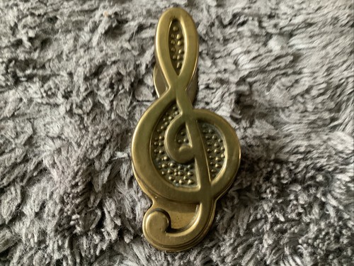 Vintage brass treble clef - vintage,