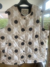 Women’s Regatta Orla Kiely Quilted Gilet In Cream Sixtie Daisy Pattern Size 12.