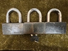 3x Mul T Lock C16 Padlocks