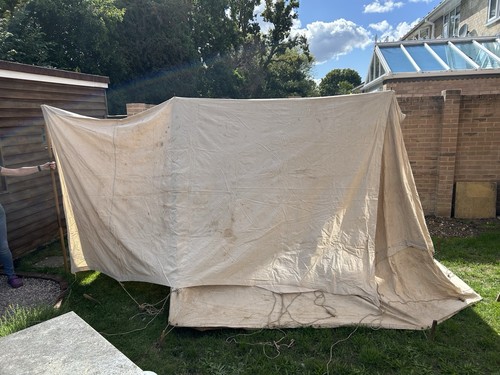 Old large canvas tent - canvas,