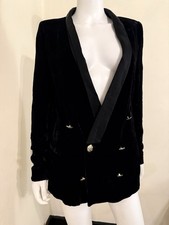Zara Woman Studio Black Velvet Effect Blazer M-used - Buttons Need To Be Repaire
