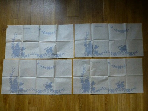 Vtg lot cross stitch floral - lot, 4