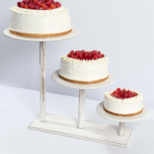 Tier whitewash wooden - 3-tier,