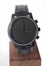  Mint Condition Wenger Triple Black 7073X/T Chronograph Watch 39mm.