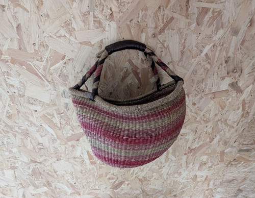 Vintage african bolga basket - african,