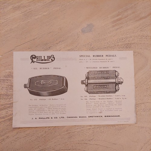 Original phillips cycle pedal - phillips,