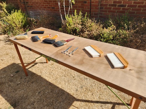 Wallpaper pasting table with - wallpaper,