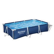Bestway Steel Pro 118"x79"x26" Rectangular Above Ground Swimming Pool(Open Box)