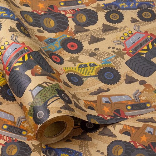 Monster truck wrapping - monster, paper