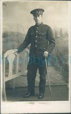 WW1 Army Pay Corps Soldier with pace stick Studio photo Williams Pioneer