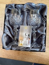 2 Hand Cut Crystal Large Wine