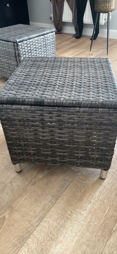 Solid rattan cube - rattan, box