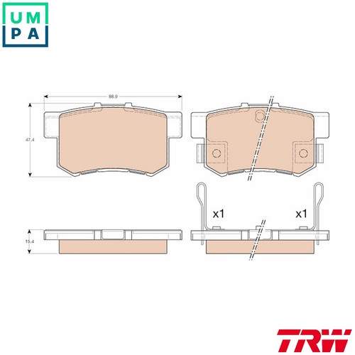 Brake pad set - brake,