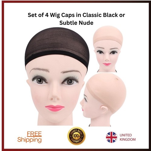 Pack wig caps black - &, nude