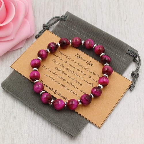Magenta tigers eye - tigers, bracelet