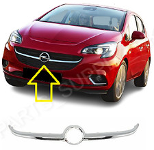 NEW FOR VAUXHALL OPEL CORSA E 15-17 FRONT BUMPER UPPER CHROME TRIM NO BADGE