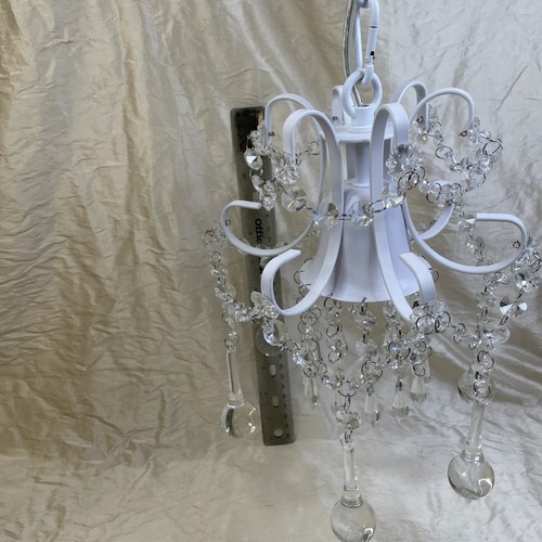 White mini chandelier crystal - mini,