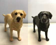NEW Leonardo Realistic Golden Labrador Black Labrador Lab Dog Ornament Gift Box