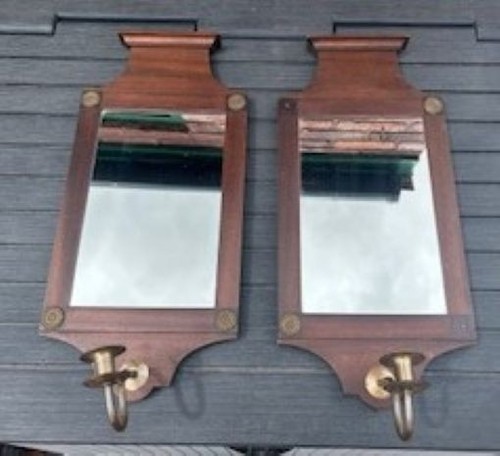 Pair mahogany veneered - pair,