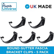 Round Gutter Fascia Brackets Clips For 112mm Gutter - 5 Pack