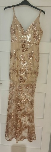 Rose gold sequin mini dress - mini, uk