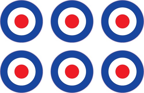 Raf roundel stickers mod - raf, 1"