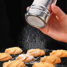 Stainless Steel Powder Icing Sugar Cocoa Chocolate Flour Duster Sifter Shaker
