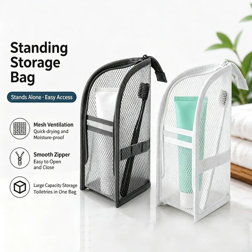2pcs standing toiletry bag - standing,