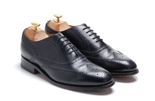 Barker black brogues shoes - barker,